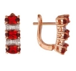 Серьги с бриллиантом и гранатом KE05-35820-33CL-R 2009 г инфо 1858w.