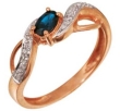 Кольцо с бриллиантом и сапфиром CR02-30986-55BL-R 2009 г инфо 2230w.