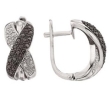 Серьги с черным и белым бриллиантами ERZN1022-88YL-W 2010 г инфо 2354w.