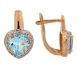 Серьги с бриллиантом и топазом KE05-55397-76Q-R 2009 г инфо 2363w.