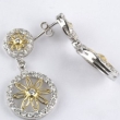 Серьги, серебро 925, циркон. 001.01.21-00903. 2009 г.